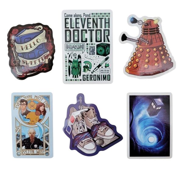 Doctor Who Stickers Lot 49 Stocking Stuffer Tardis Time Lord Daleks Whovian Gift - Picture 2 of 10
